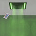 Cascada Luxurious 14"x20" Ceiling Mounted Rectangle LED Rainfall Shower Head - Close-Up