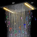 Cascada Luxurious 14"x20" Ceiling Mounted Rectangle LED Rainfall Shower Head
