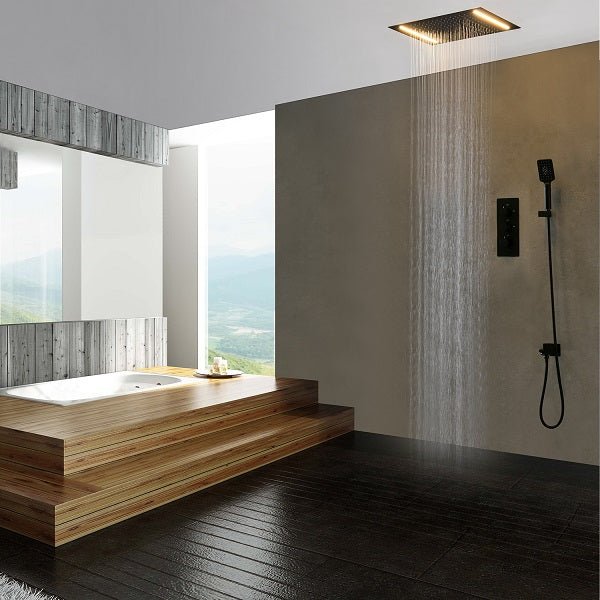 Cascada Showers 14"x20" LED Shower System with 2-Way thermostatic valve - Product Image 16