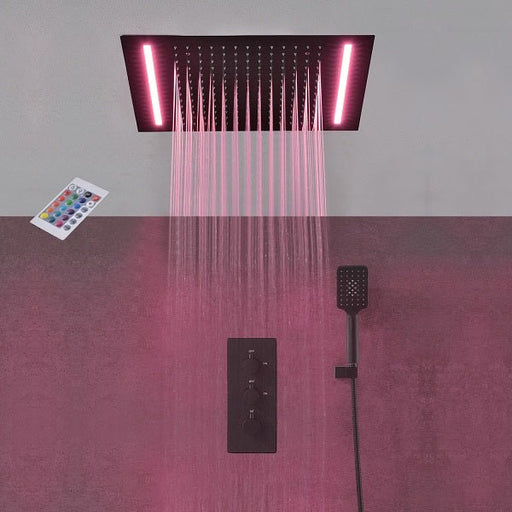 Cascada Showers 14"x20" LED Shower System with 2-Way thermostatic valve - Main Product Image