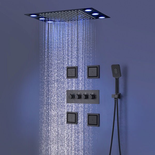 Cascada Showers 14"x20" LED Shower System with 4-Way Shower Mixer - Main Product Image