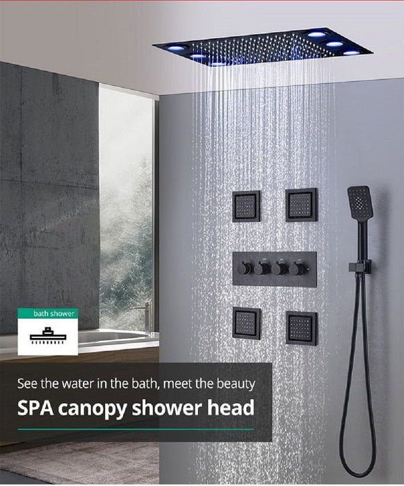 Cascada Showers 14"x20" LED Shower System with 4-Way Shower Mixer - Product Image 9