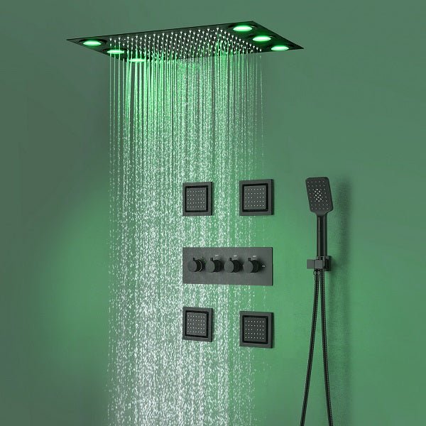 Cascada Showers 14"x20" LED Shower System with 4-Way Shower Mixer - Product Image 10
