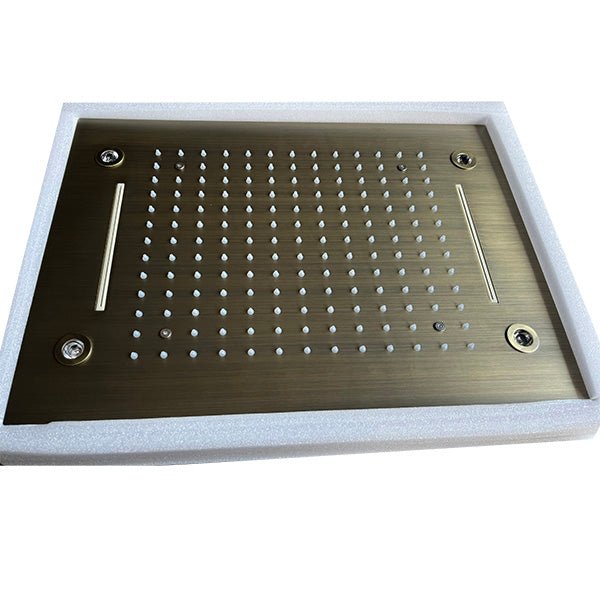 Cascada Showers 14"x20" recessed rainfall /waterfall LED shower head - Product Image 16