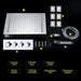 Cascada Showers 14"x20" Recessed White LED Shower System With 3-Way Thermostatic Valve - Alternate View