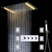 Cascada Showers 14"x20" Recessed White LED Shower System With 3-Way Thermostatic Valve - Main Product Image