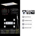 Cascada Showers 14"x20" Recessed White LED Shower System With 3-Way Thermostatic Valve - Detail View 3