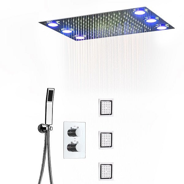 Cascada Showers 14"x20" Recessed LED Shower System - Product Image 15
