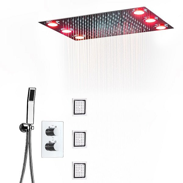 Cascada Showers 14"x20" Recessed LED Shower System - Product Image 12