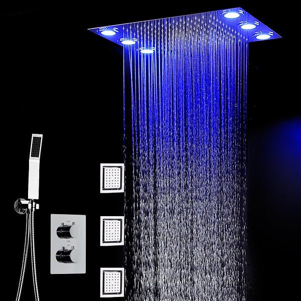 Cascada Showers 14"x20" Recessed LED Shower System - Main Product Image