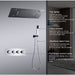 Cascada Showers 14"x20" LED Shower System With 3-Way Thermostatic Valve (4 knobs) - Product Image 10