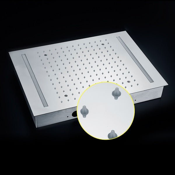 Cascada Showers 14"x20" White LED Shower Set with Dual Thermostatic Valve - Product Image 12