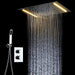 Cascada Showers 14"x20" White LED Shower Set with Dual Thermostatic Valve - Alternate View
