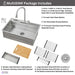 Forno Acqua 33-Inch Drop-In/Undermount MultiSINK Workstation Sink with Waterfall Faucet &... Kitchen Appliance - Detail View