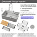 Forno Acqua 33-Inch Drop-In/Undermount 3-Level Workstation Sink with Faucet, Waterfall &... Kitchen Appliance - View 15