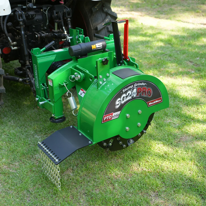 3-Point PTO Stump Grinder with 34 Carbide Teeth (PTO Shaft Included with Slip Clutch), for 15-45HP Tractor, SG24PRO