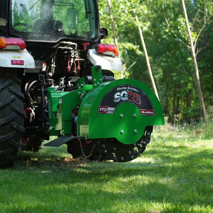 3-Point PTO Stump Grinder with 44 Carbide Teeth (PTO Shaft Included with Slip Clutch), for 35-80HP Tractor, SG28