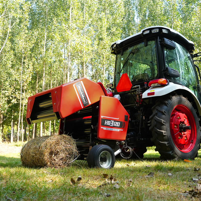 3-Point PTO Mini Round Hay Baler With Twine Wrap,   20" Diameter x 28" Width Bales,  For 15-50hp Tractor,  HB3120