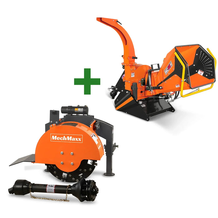3-Point PTO Stump Grinder & 6",  3 Point Hydraulic PTO Wood Chipper Co