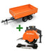 3-Point PTO Stump Grinder & 2-Ton Heavy-Duty Dump Trailer Combo, SG24