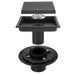 wonderland shower inc Matte Black stainless floor drain 6x6inch Shower Accessory - Side View