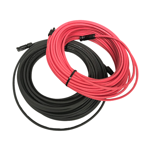 50ft 10 AWG Copper PV Wire - 50 ft 10 AWG Copper PV Wire Black and Red 30 Amps coiled up