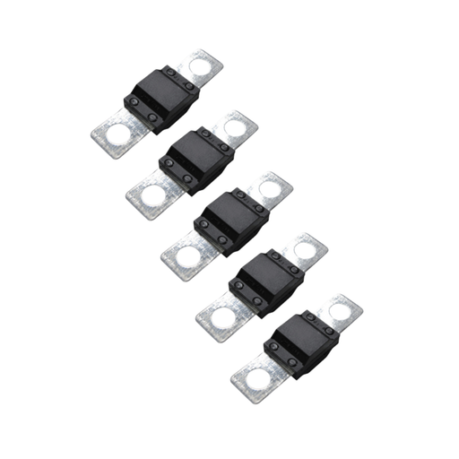 Victron MEGA-fuse 200A/80V (package of 5 pcs) - 5 Victron Energy Mega Fuses slanted 