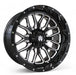 Empire Crown C2 15x7 Wheel with X Comp Golf X/T Tire golf cart wheel and tire – view 2