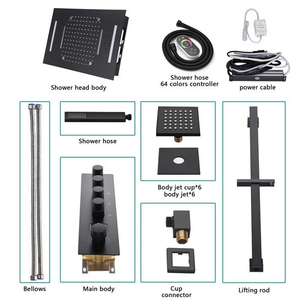 15"x23" Catania Digital LED Music Shower System by Cascada Showers - Detail View 3