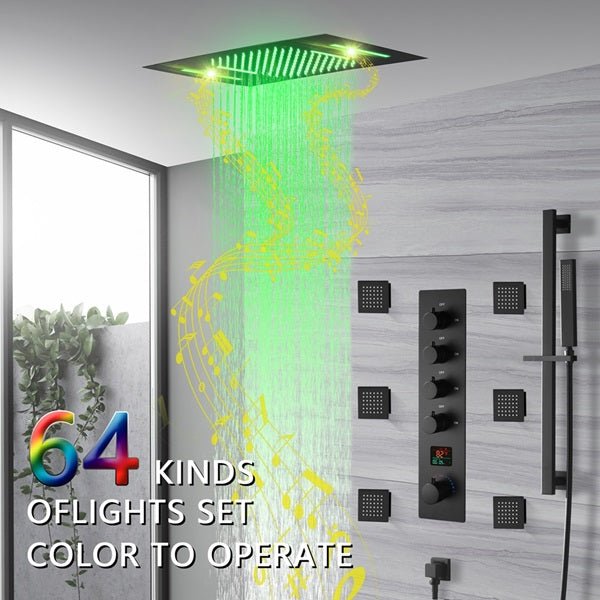 15"x23" Catania Digital LED Music Shower System by Cascada Showers - Product Image 7