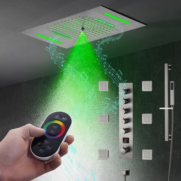 15"x23" Milan LED Music Shower System By Cascada Showers - Alternate View