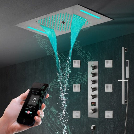 15"x23" Milan LED Music Shower System By Cascada Showers - Main Product Image
