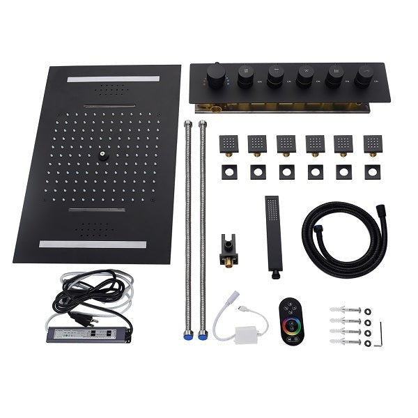 Cascada Showers 15”x23” Music LED shower system with built-in Bluetooth Speaker - Product Image 6