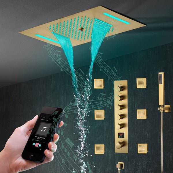 15"x23" Palermo Digital LED Music Shower System By Cascada Showers - Main Product Image
