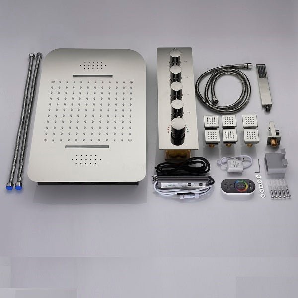 Cascada Showers 15"x23" Stella Luxury LED Shower System - Detail View 2