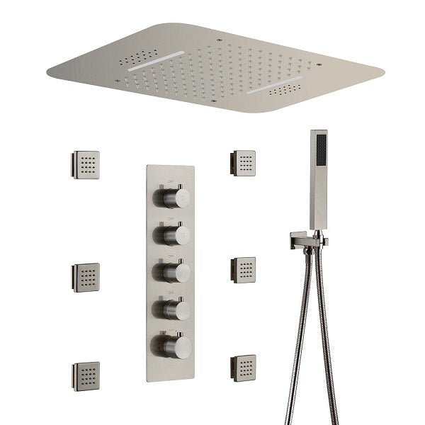 Cascada Showers 15"x23" Stella Luxury LED Shower System - Main Product Image