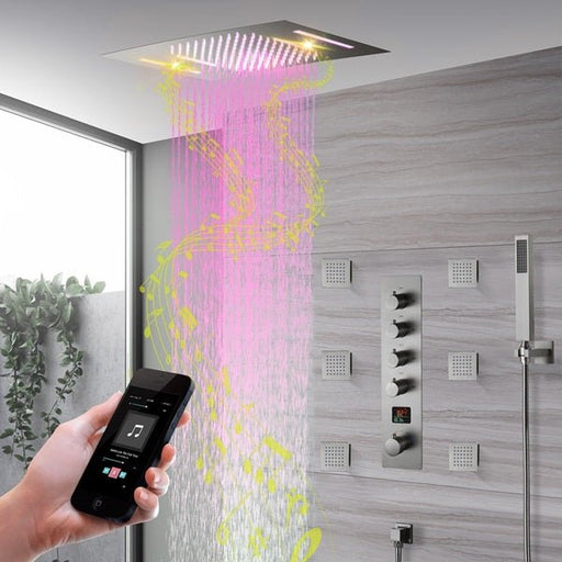 15"x23" Trento Digital LED Shower System By Cascada Showers - Main Product Image