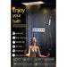 Cascada Showers 15"x28" Cascada Vaticano LED Thermostatic Multi Function Shower System - Product Image 12