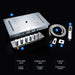 Cascada Showers 15"x28" LED Shower System with 6 knob Thermostatic Valve - Detail View 3