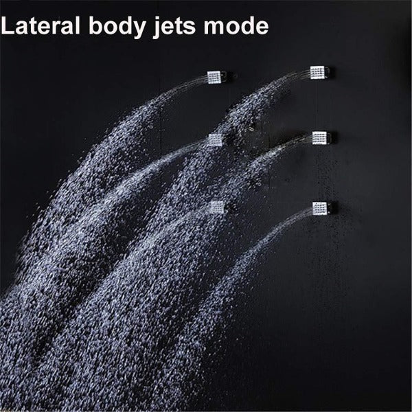 Cascada Showers 15"x28" Cascada Vaticano LED Shower System – Rain & Body Jets - Detail View 2