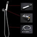 Cascada Showers Fiji 16" Ceiling Mount Luxury Shower Set with 6 Massage Jets Spray (Chrome) - Installation View