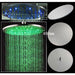 Cascada Showers 16" Ceiling Mount Round Rainfall LED Shower Head, Stainless Steel - Alternate View