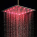 Cascada Showers 16" Square Rainfall LED Shower Head - Main Product Image