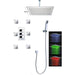 Cascada Tuscany 16” Luxury Shower System: LED Rainfall, Massage, Thermostatic
