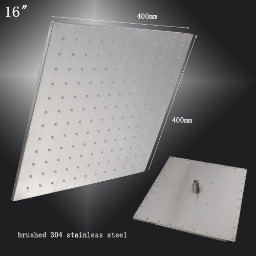 Cascada Showers 16" Luxury Rainfall Square Shower Head Set, 6 Massage Jets Spray - Alternate View