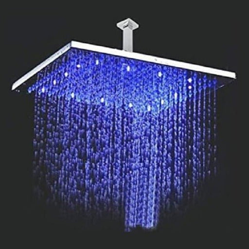 Cascada Showers 16” Rainfall LED Shower Head Set with Shower Arm and Diverter Valve - Alternate View