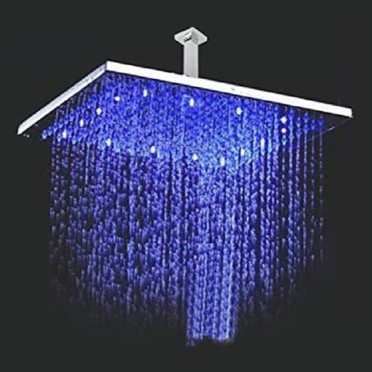 Cascada Showers 16” Rainfall LED Shower Head Set with Shower Arm and Diverter Valve - Alternate View