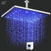 Cascada Showers 16” Rainfall LED Shower Head Set with Shower Arm and Diverter Valve - Main Product Image