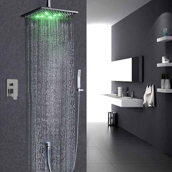 Cascada Showers 16" Rainfall LED Shower Set Double-Function Valve - Detail View 3