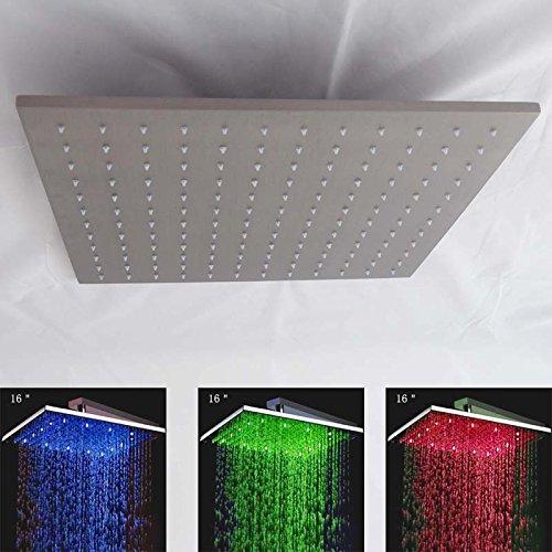 Cascada Showers 16" Rainfall LED Shower Set Double-Function Valve - Product Image 7